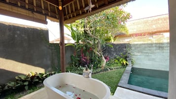 Villa, 1 Bedroom, Private Pool | Deep-soaking bathtub