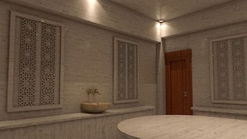 Sauna seca, sauna a vapor, banho turco/hammam