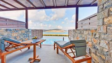 Camera Deluxe, piscina privata, vista mare | Vista dalla camera