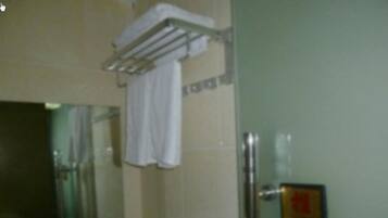 Shower, free toiletries, hair dryer, bidet