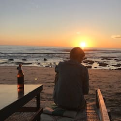 On the beach