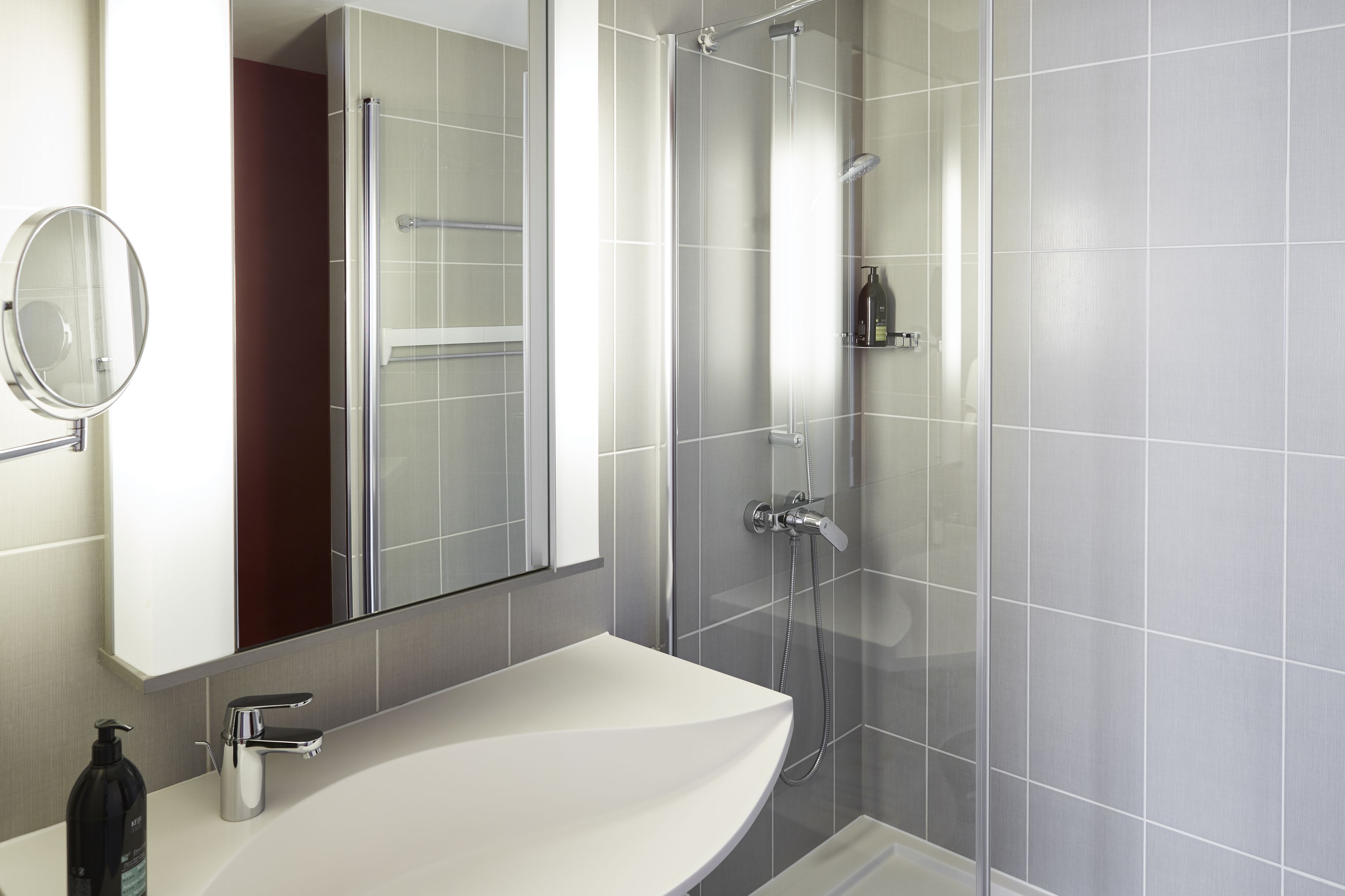 Shower, eco-friendly toiletries, hair dryer