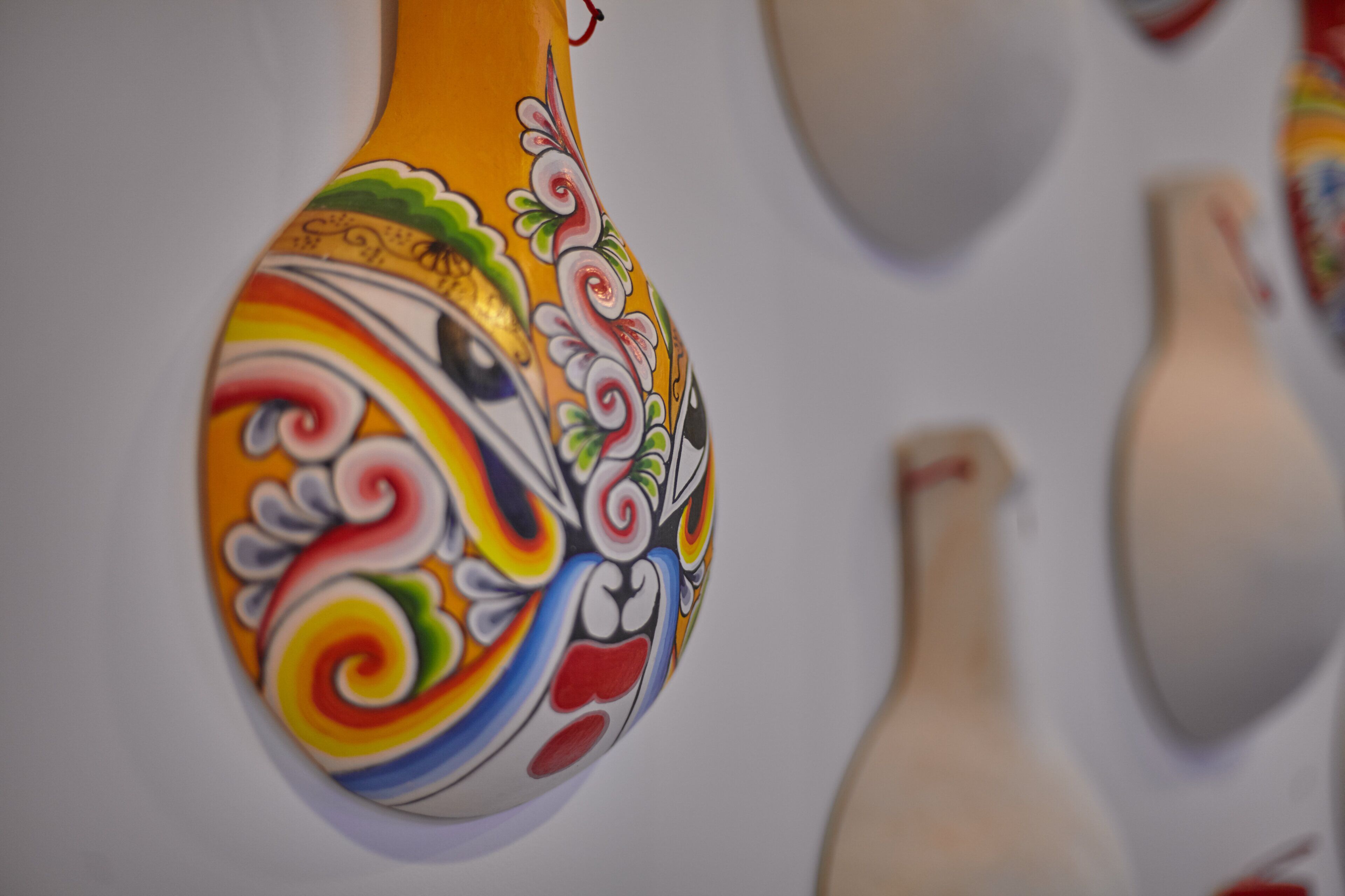 A collection of ceramic vases with intricate designs.