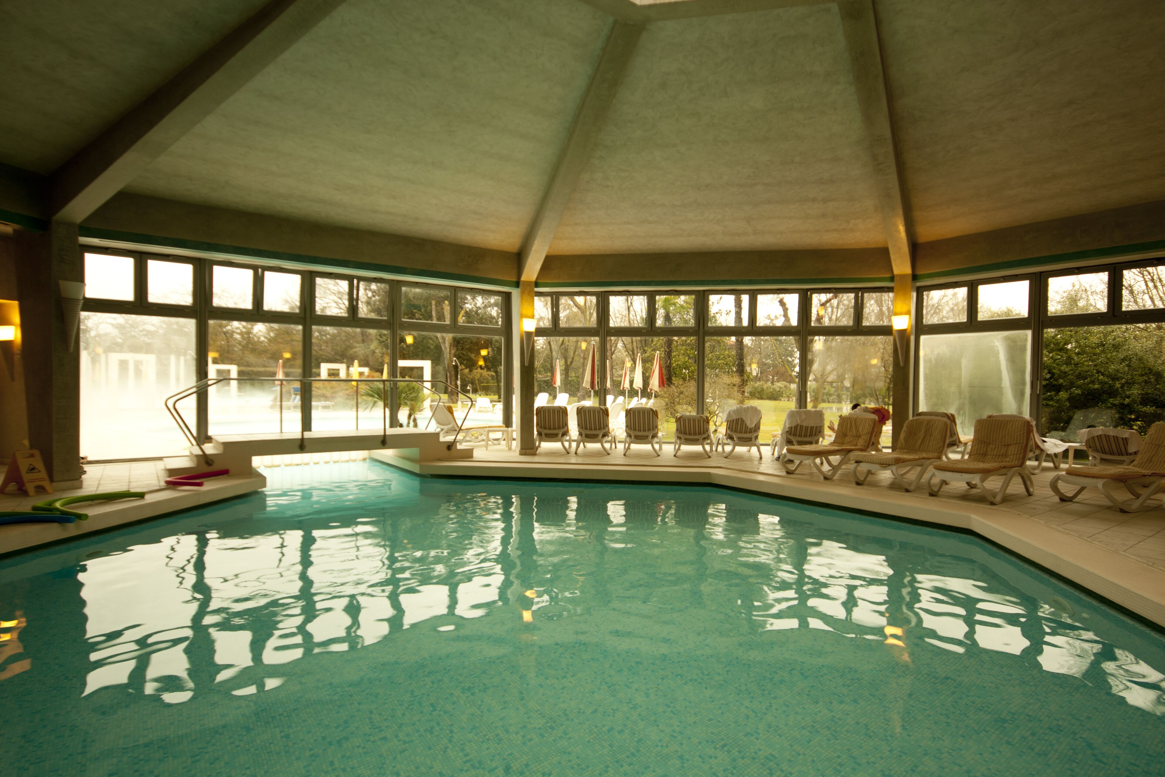 2 indoor pools, outdoor pool, pool umbrellas, pool loungers