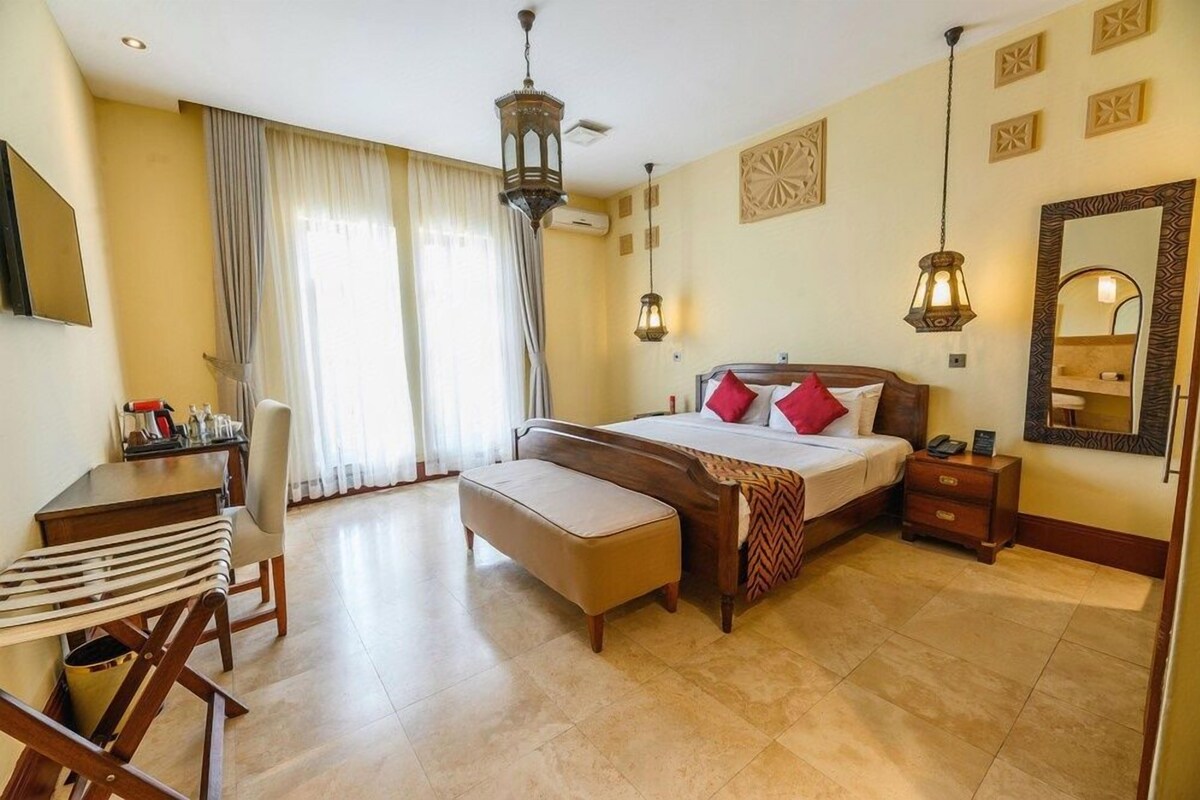 Ropa de cama de alta calidad y minibar 