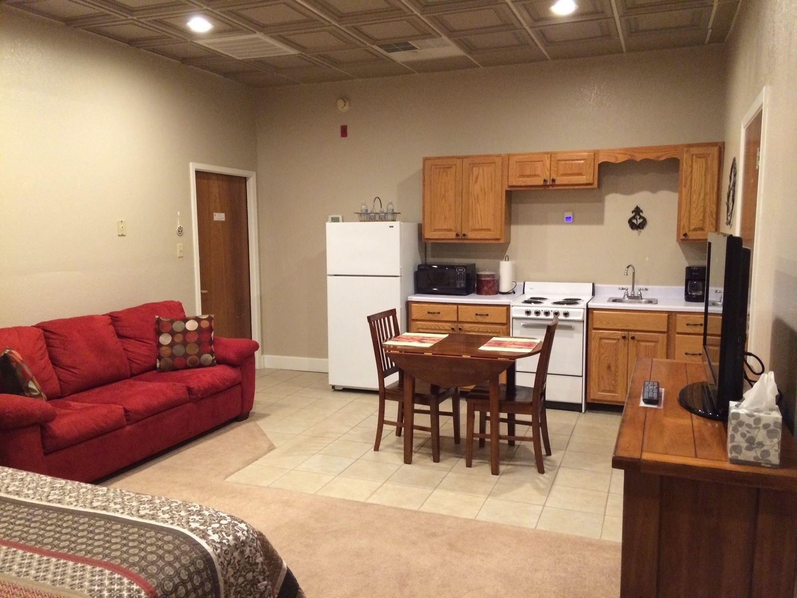 comfort studio suite, 1 king bed with sofa bed | premium bedding, pillow-top beds, desk, laptop workspace