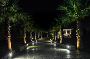 Front of property – evening/night - Leone Luxury Villas (Zakynthos)
