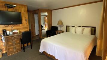 NON RIVER SIDE ROOM SINGLE QUEEN (Off River: # 116, 117, 118, 119, 201, 202, 203, 204, 206) | Hochwertige Bettwaren, Tempur-Pedic-Betten, kostenloses WLAN, Bettwäsche