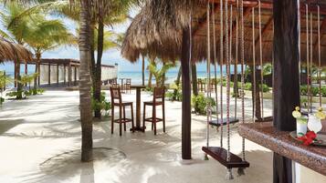 6 bars/lounges, 5 swim-up bars, 3 poolside bars, beach bar