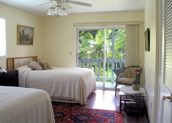 Room, 2 Double Beds, Lanai (Heliconia, Shared Bathroom)
