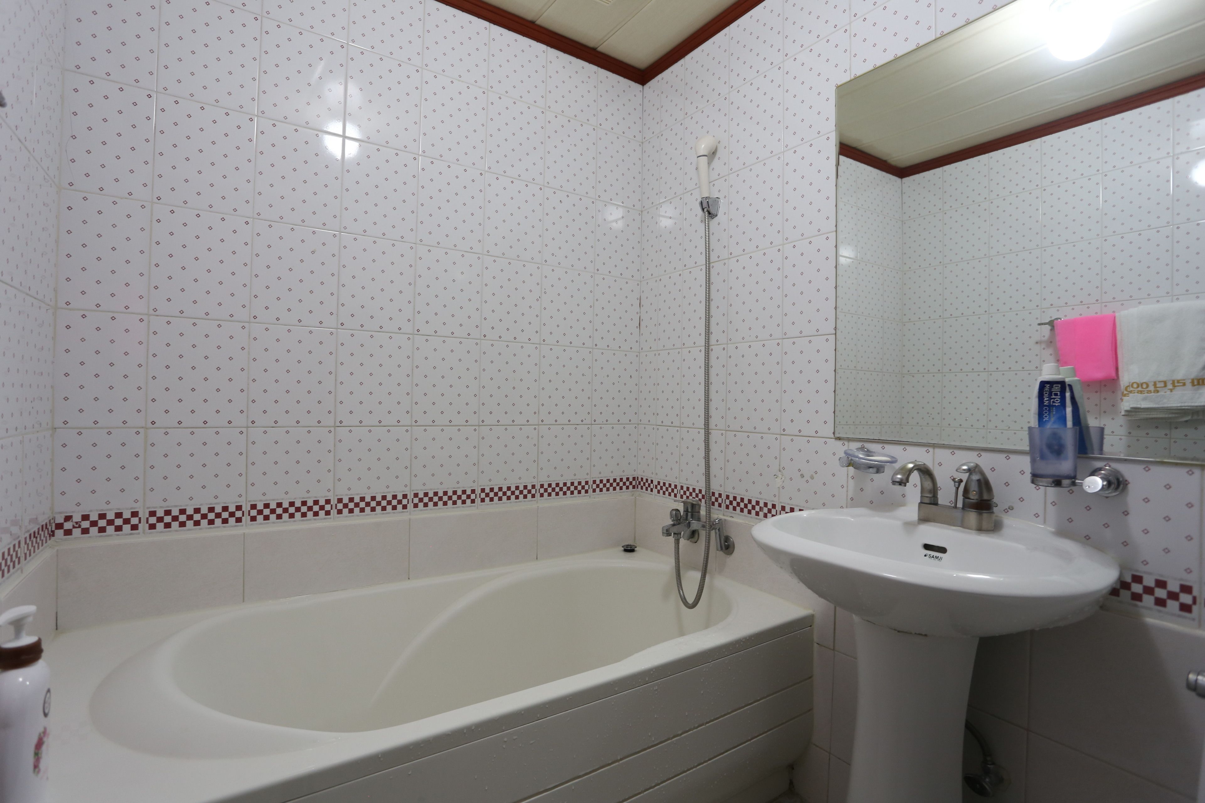 family room | bathroom | hair dryer, dressing gowns, slippers, towels