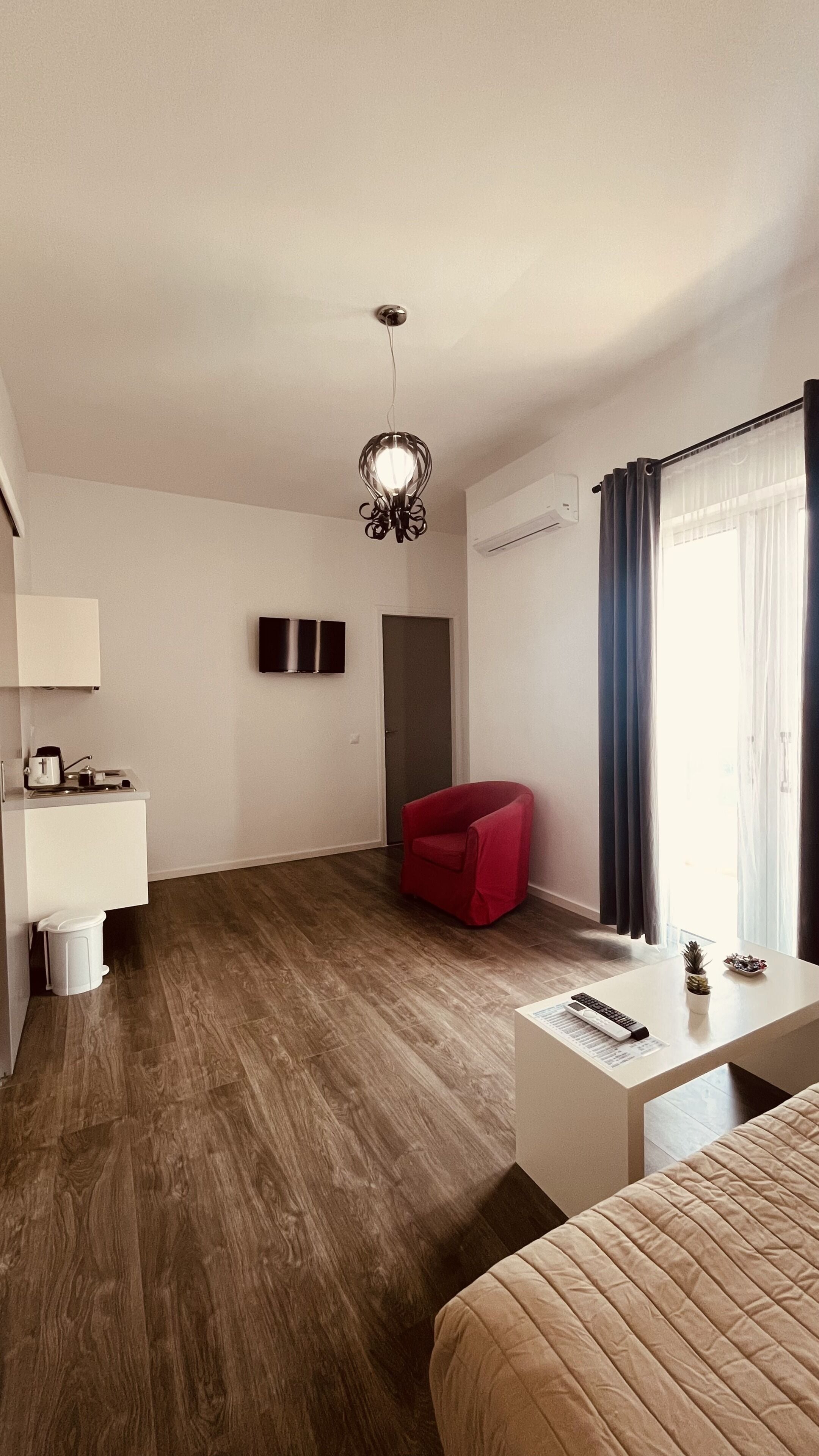 Căn hộ, 1 phòng ngủ, quang cảnh biển (for 3) | Bếp riêng | Tủ lạnh, bếp nấu, dụng cụ pha cà phê/trà, ấm điện 