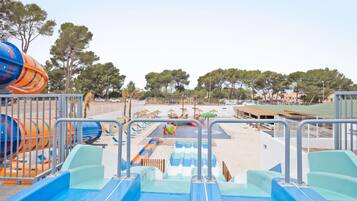 Indoor pool, outdoor pool, pool umbrellas, sun loungers