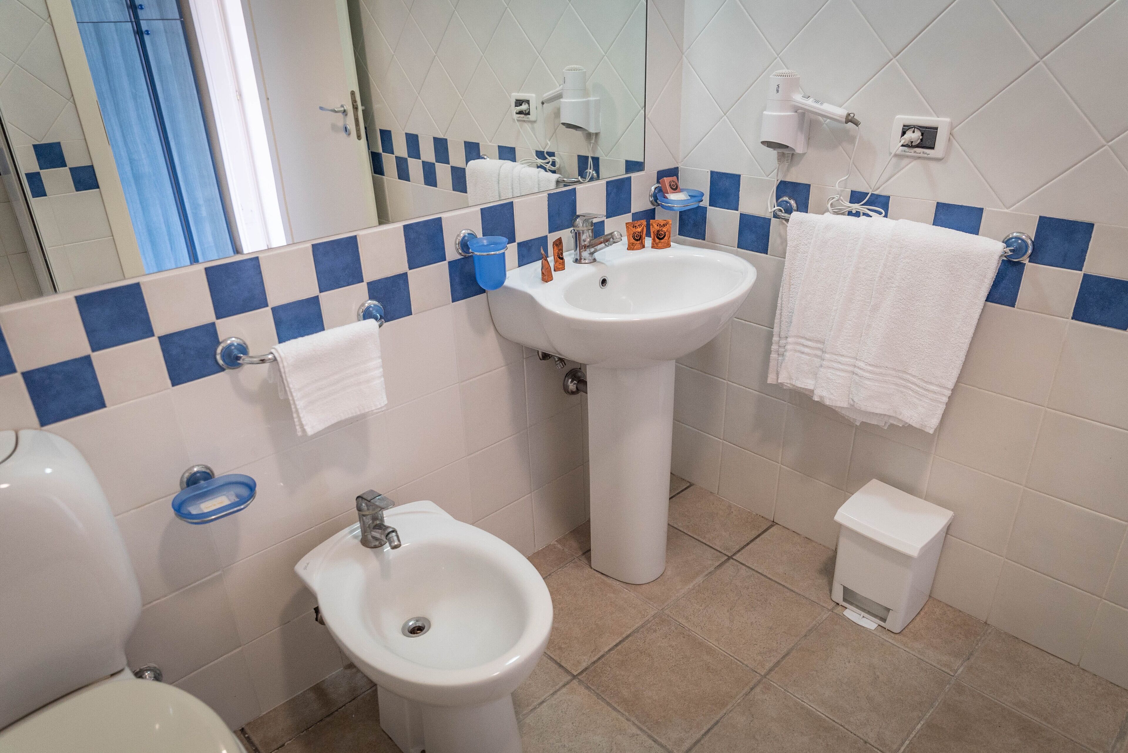 shower, free toiletries, hair dryer, bidet