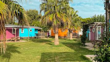 Premium-Bungalow, 2 Schlafzimmer, eigenes Bad | Außenbereich