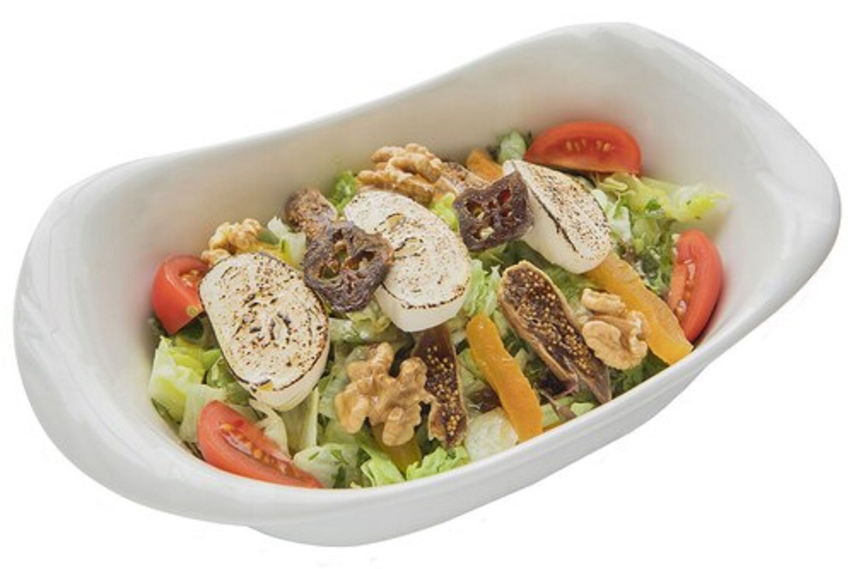 A salad with various ingredients.