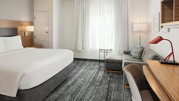 Studio, 1 King Bed with Sofa bed | Premium bedding, pillowtop beds, desk, laptop workspace