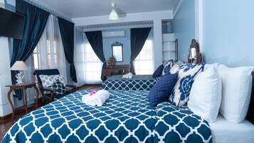 Studio Suite | Individually decorated, individually furnished, desk, iron/ironing board