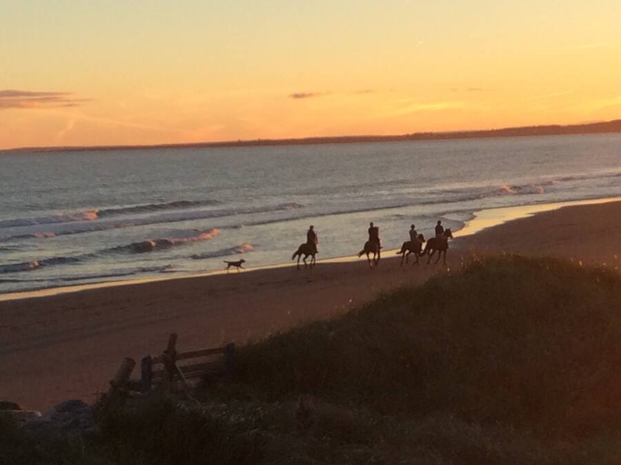På stranden och surfing/bodyboarding