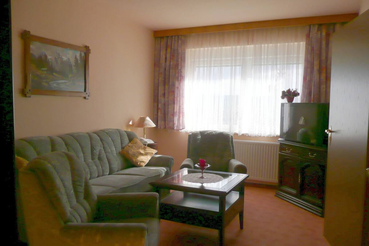 suite (2 adults) | living room | tv