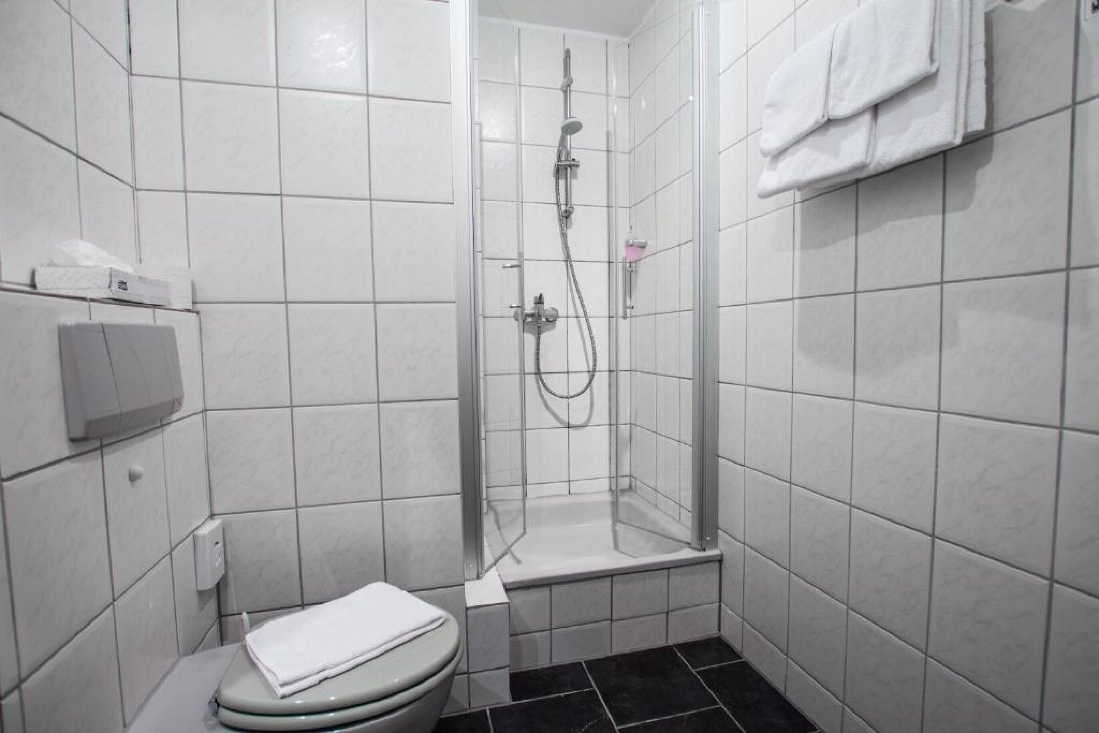 standard double room, 1 double bed | bathroom | shower, hair dryer, towels, soap
