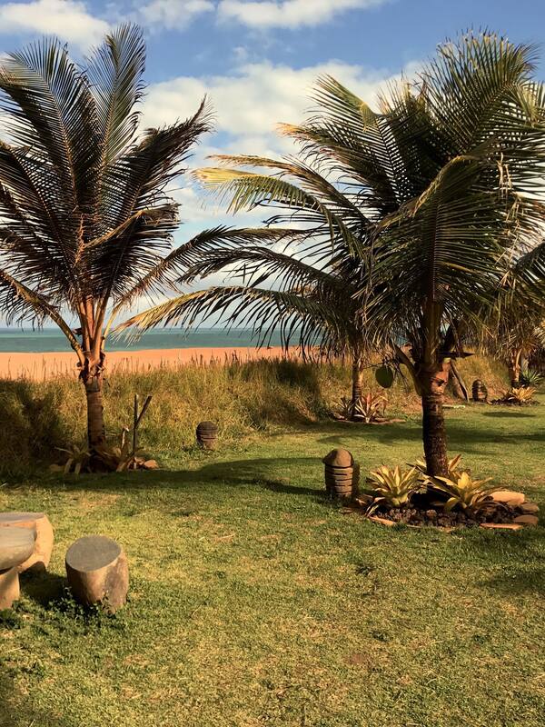 Private beach, white sand, beach towels