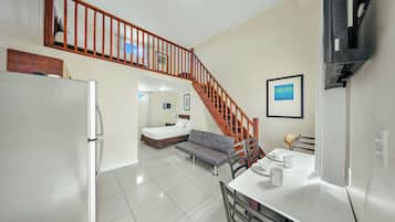 Double Studio Apartment (1 Floor or 2 Floor Available) | Laptop workspace, iron/ironing board, free rollaway beds, bed sheets