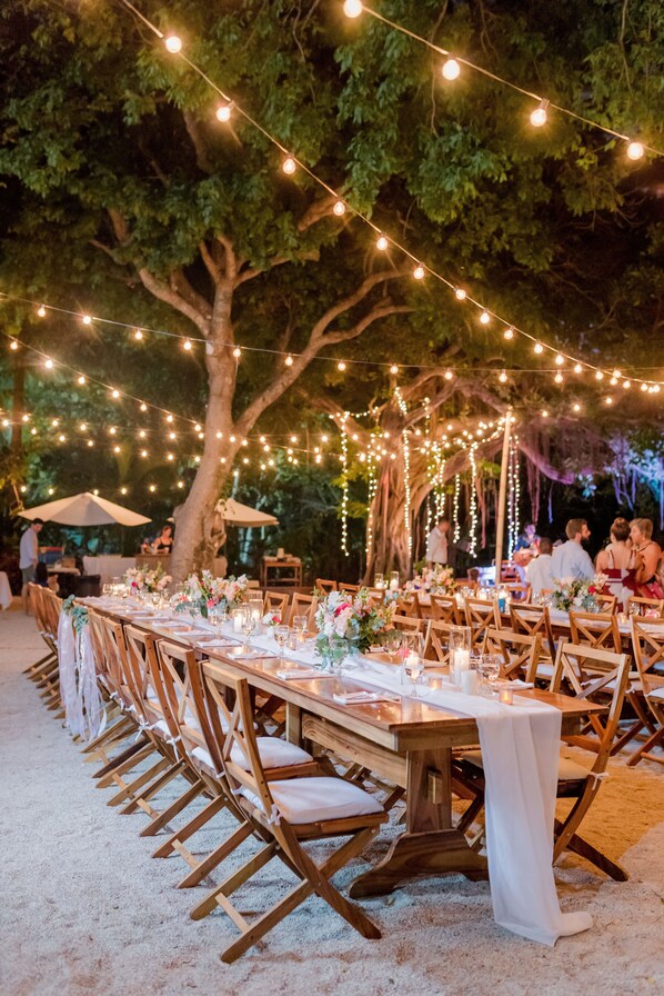 Outdoor wedding area