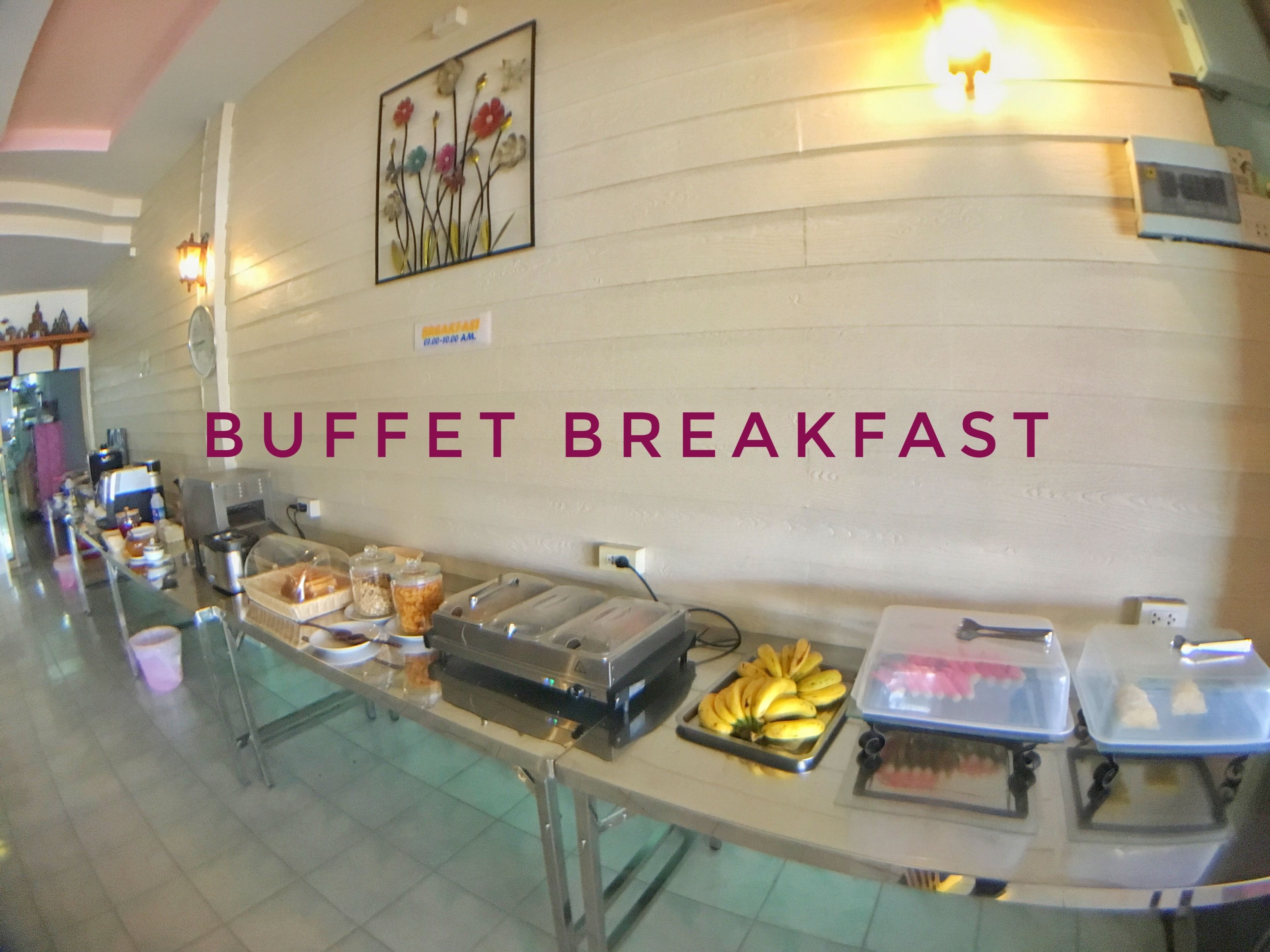 daily buffet breakfast (thb 100 per person)
