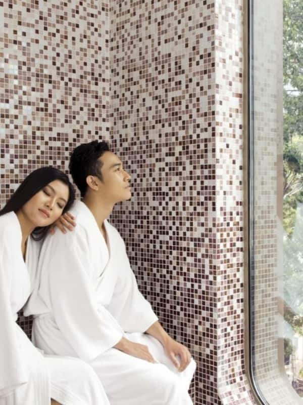 Steam room, body treatments, aromatherapy, hot stone massages