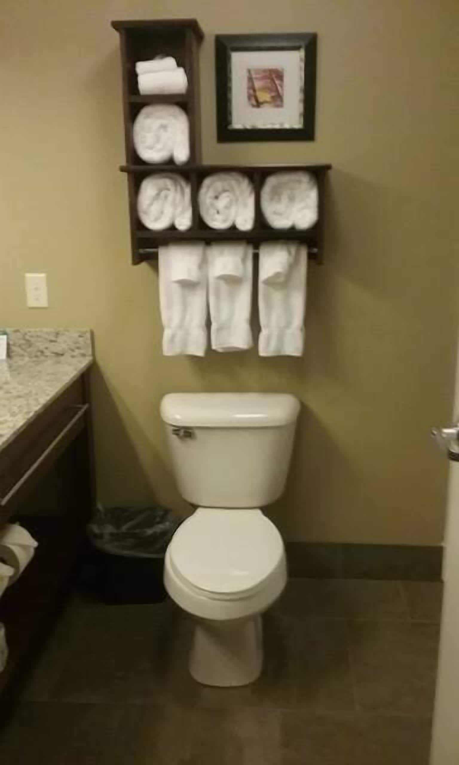 free toiletries, hair dryer, towels, soap