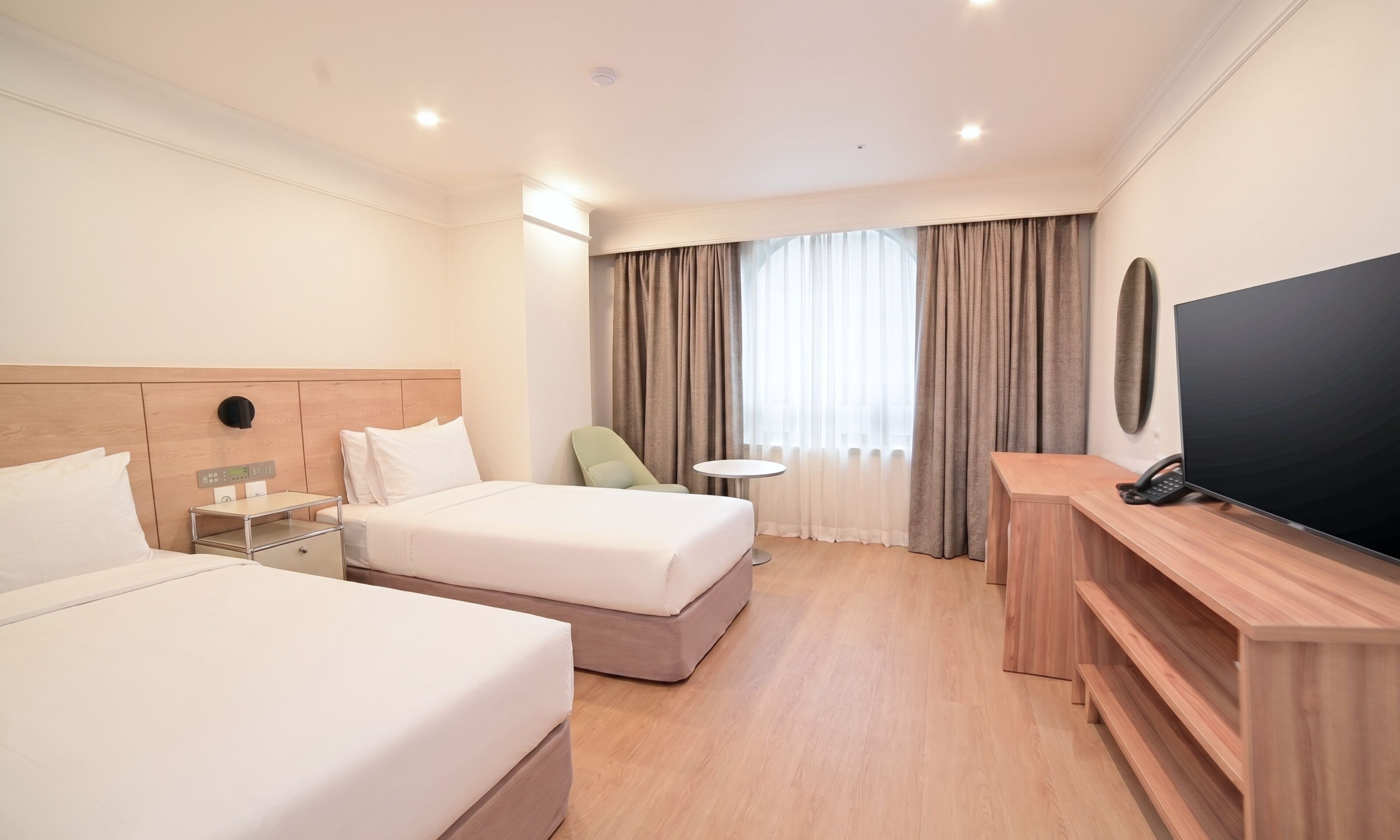Standard Twin Room, 2 Single Beds, Pets not allowed, City View | Down duvets, in-room safe, desk, blackout curtains