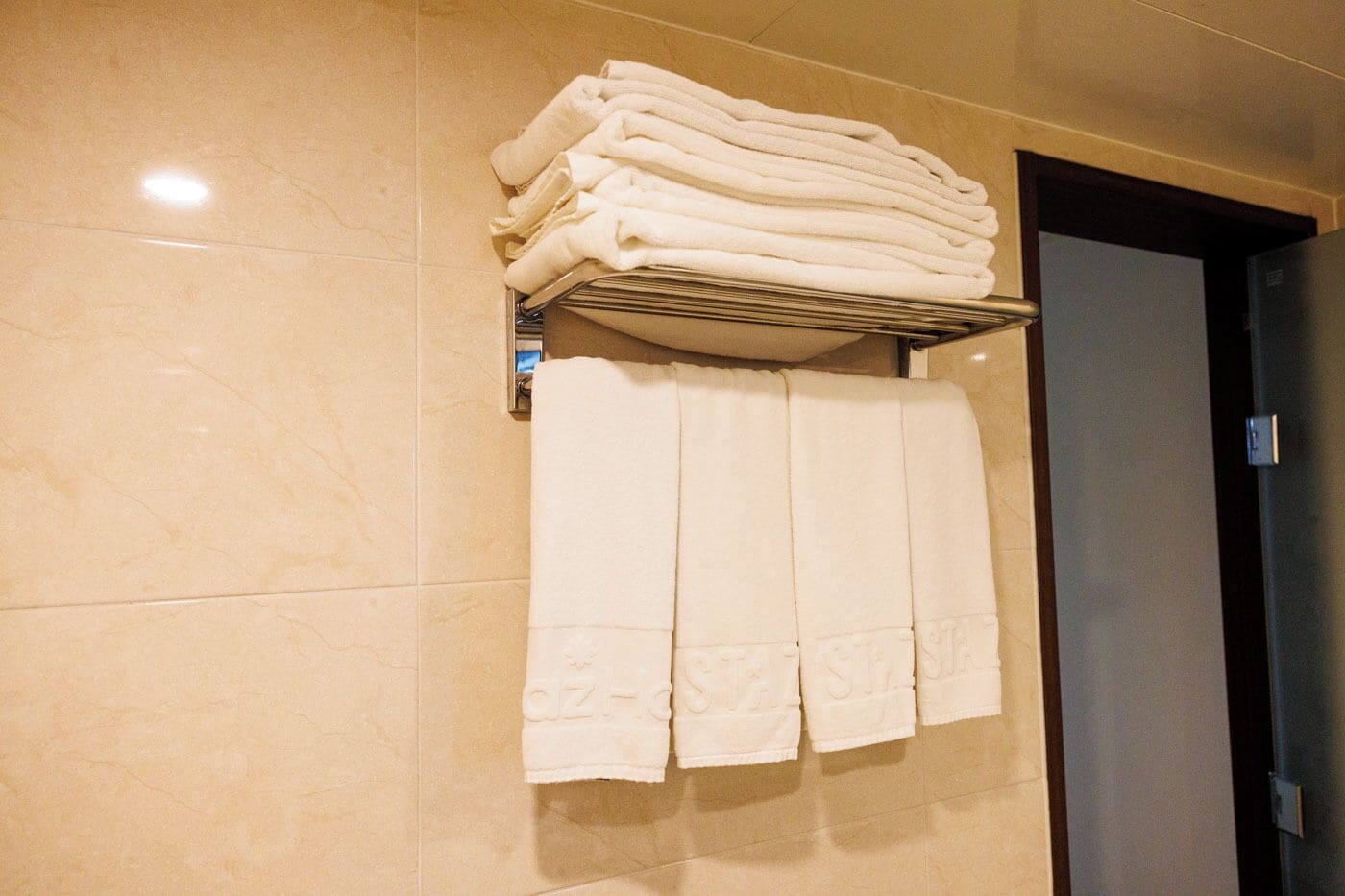 quadruple room | bathroom | shower, hair dryer, slippers, towels