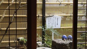 A traditional Japanese room with tatami flooring, a shoji screen, and a small garden area with rocks and a stone lantern. - Yuruino Yado Keizan (Achi)
