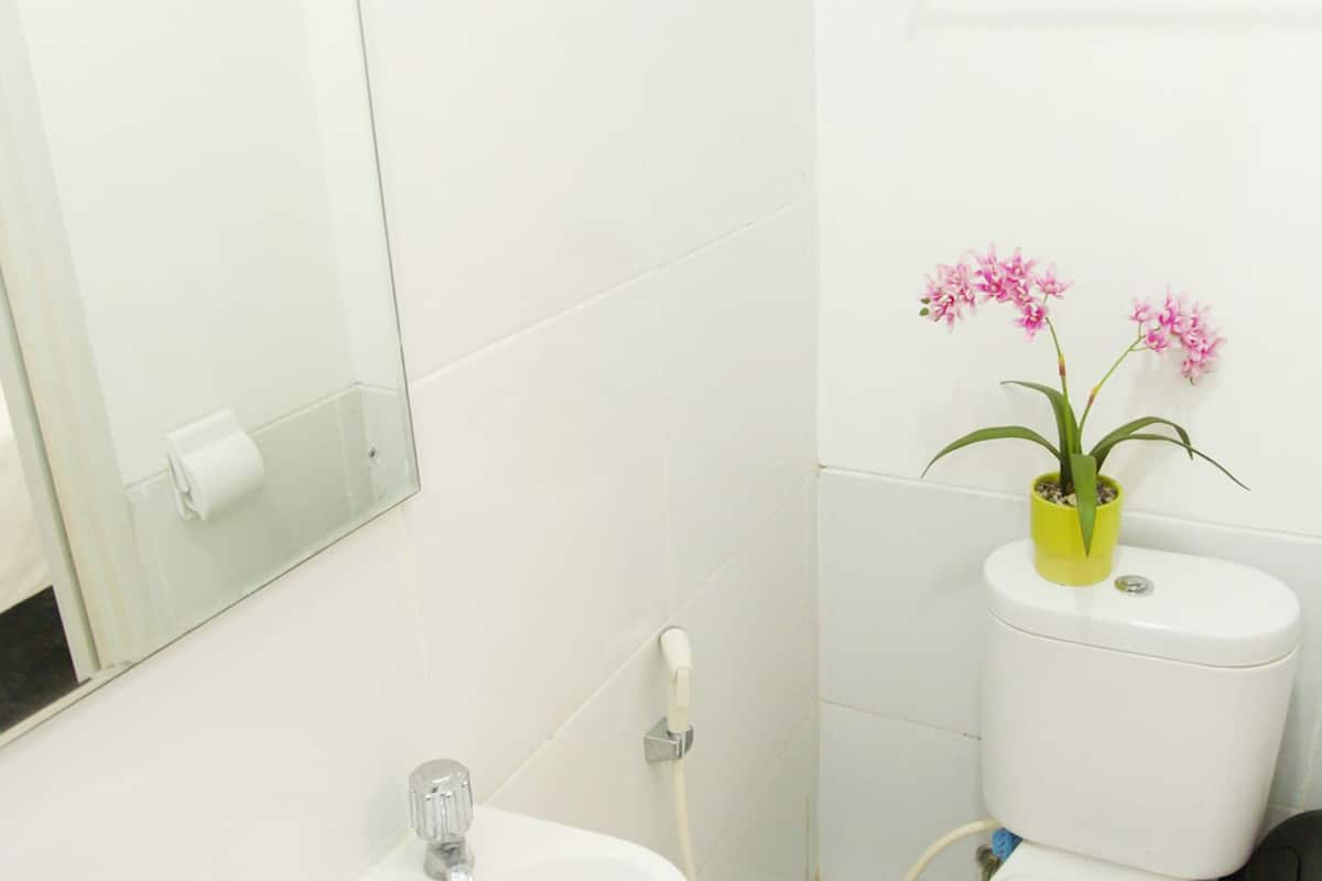 shower, free toiletries, towels