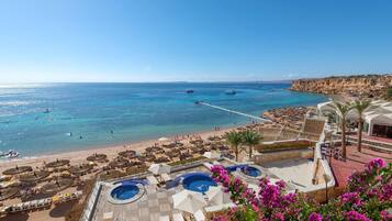 Een gratis shuttleservice van/naar het strand