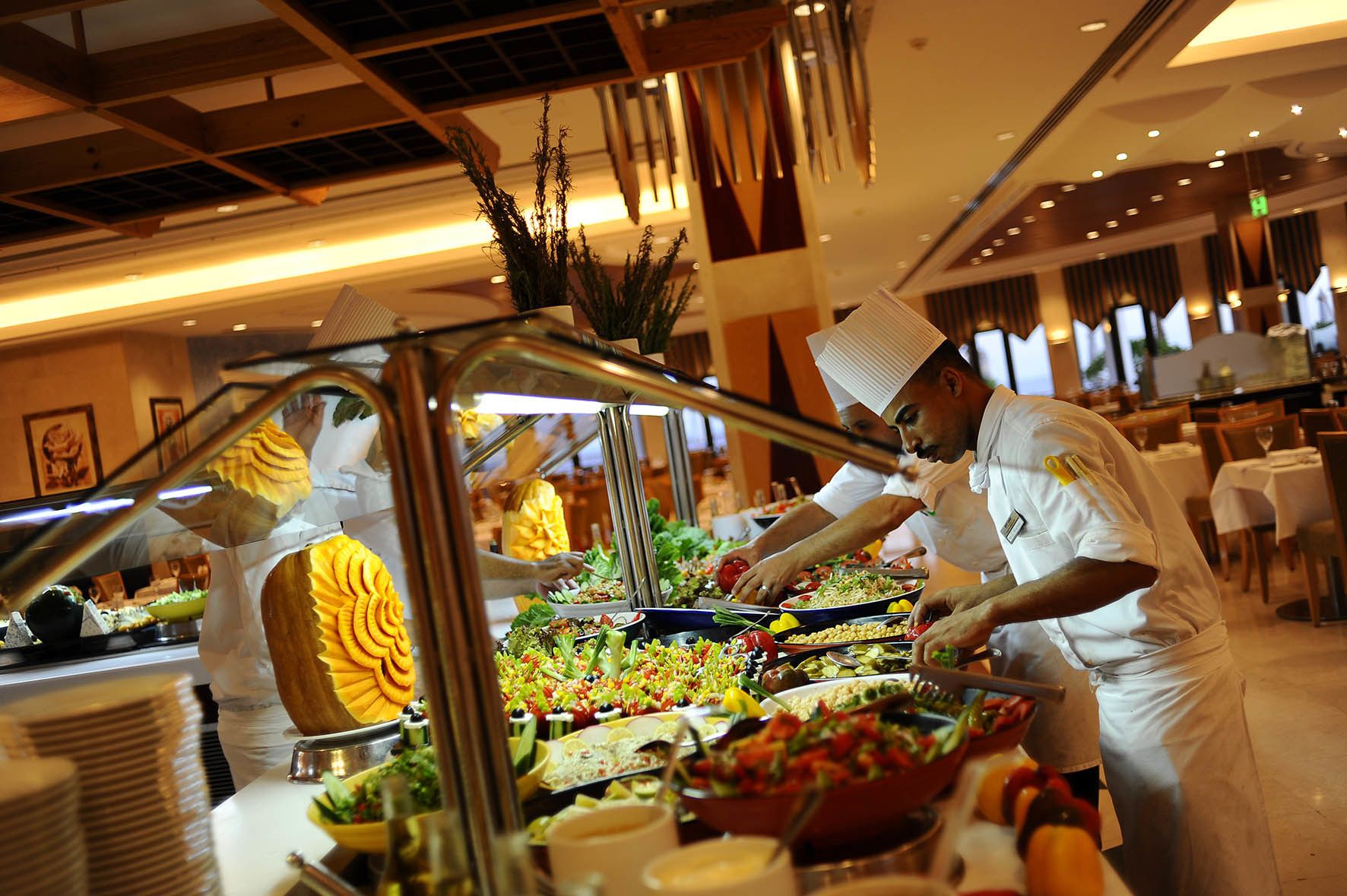 뷔페 아침 식사