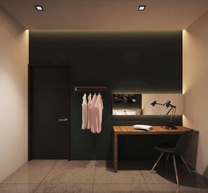 Escritorio, wifi gratis y ropa de cama 