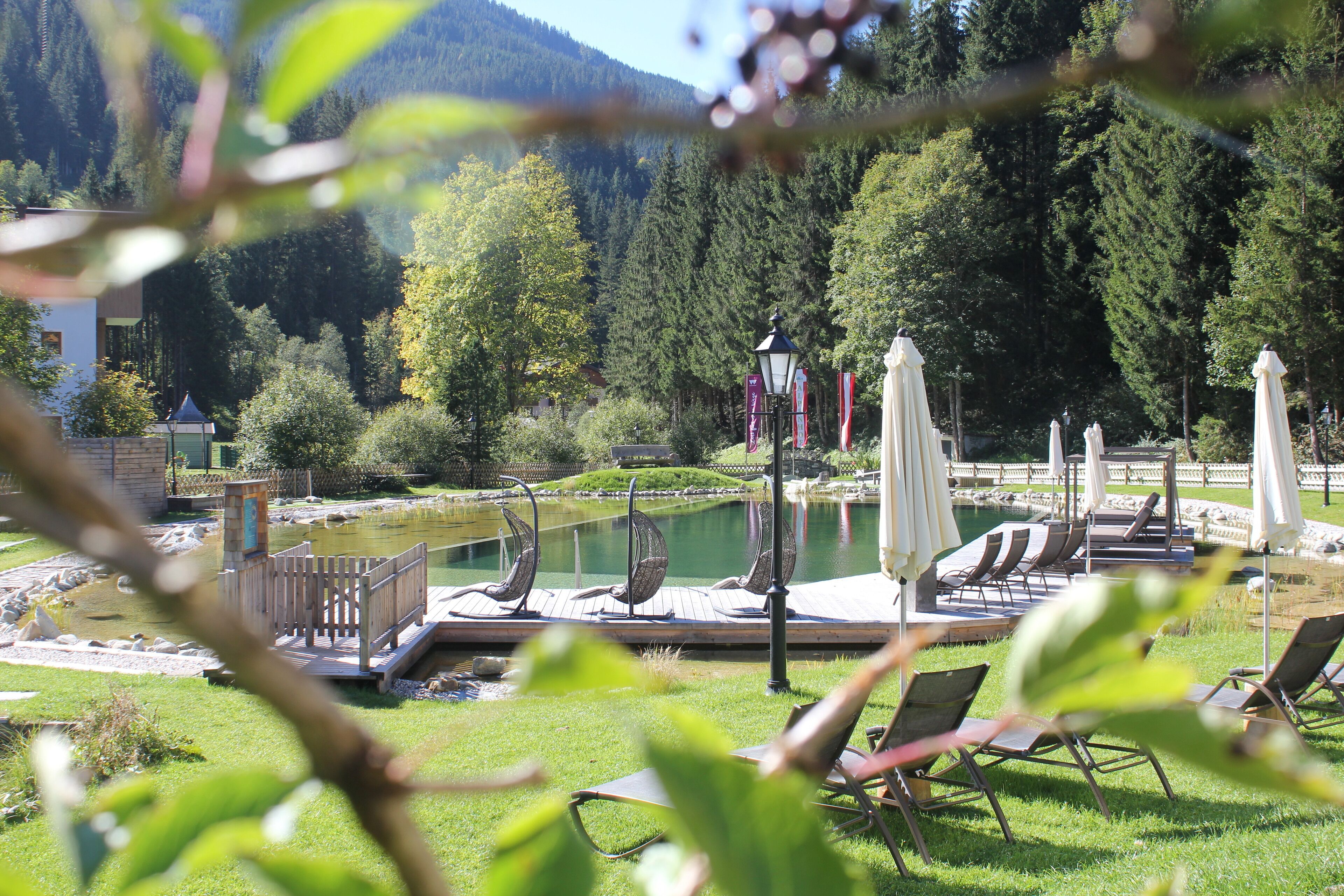 Indoor pool, outdoor pool, pool umbrellas, pool loungers