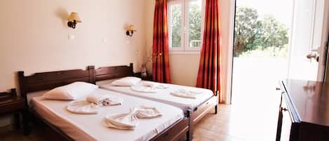 Desk, iron/ironing board, free cots/infant beds, free WiFi