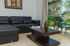 Deluxe Apartment, 2 Bedrooms, Kitchen, Pool View | Living room - Condos Perfectly Situated Between the Beach & Tulum Town by Stella Rentals (Tulum)