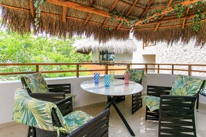 Deluxe Penthouse, 2 Bedrooms, Jetted Tub, Garden Area | Terrace/patio - Condos Perfectly Situated Between the Beach & Tulum Town by Stella Rentals (Tulum)