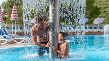 2 indoor pools, seasonal outdoor pool, pool umbrellas, sun loungers