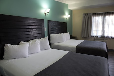 Room, 2 Queen Beds, Non Smoking | Desk, blackout drapes, iron/ironing board, free WiFi