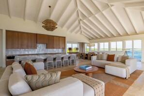 Premier Suite, 1 Double Bed, Ocean View (Penthouse) | Living area | 32-inch flat-screen TV with cable channels, TV, books - Salterra, a Luxury Collection Resort & Spa, South Caicos (Cockburn Harbour)