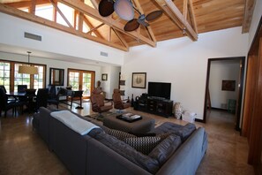 Luxury Villa, 5 Bedrooms, Kitchen, Ocean View | Living room | Flat-screen TV - Jasmine on The Isle (West End)