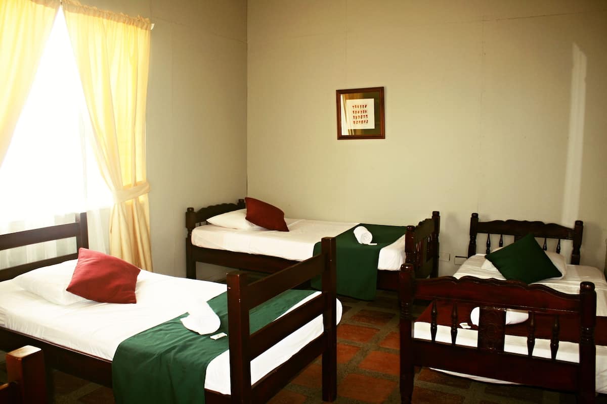 Premium bedding, desk, laptop workspace, free WiFi