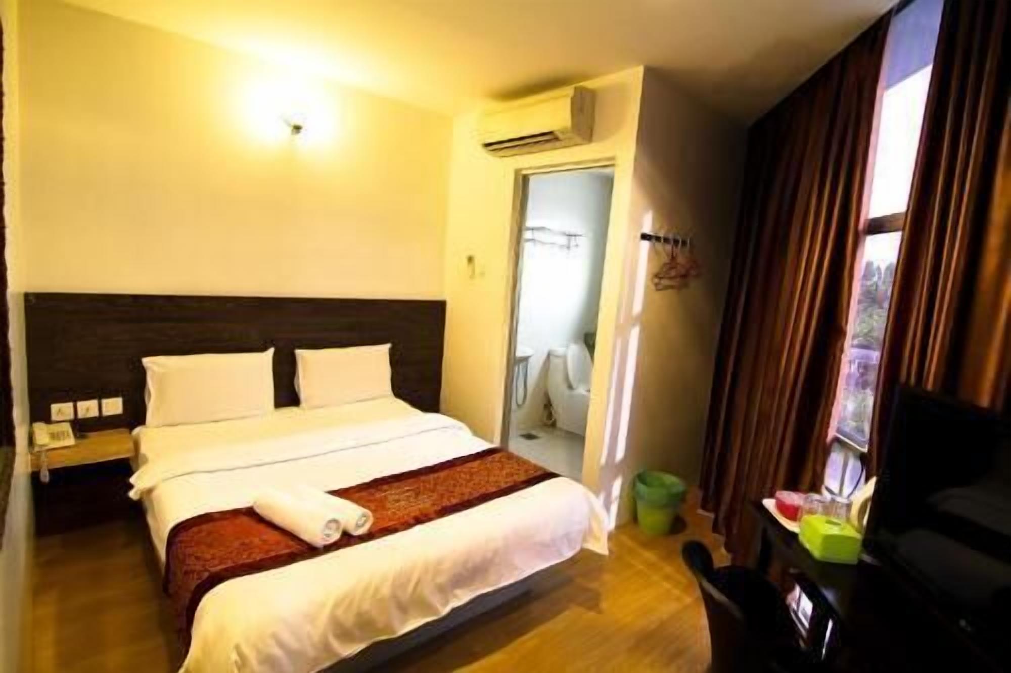 1 bedroom, desk, blackout drapes, iron/ironing board