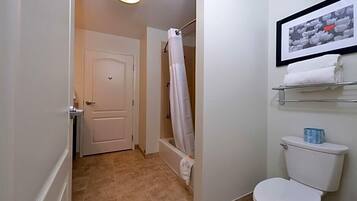 Free toiletries, hair dryer, towels
