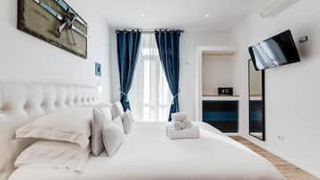 Superior-Doppelzimmer, eigenes Bad | 1 Schlafzimmer, italienische Bettbezüge von Frette